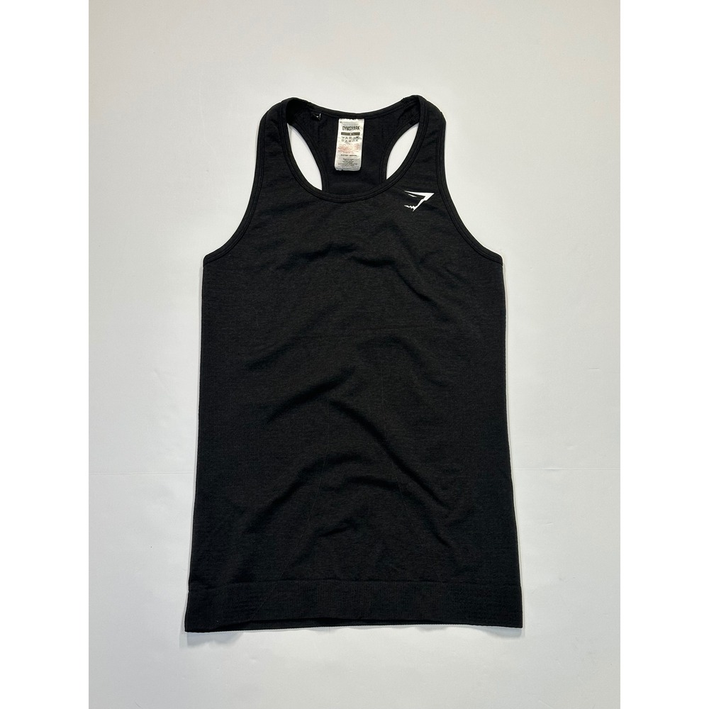 Gymshark Vital Tank Men's Small Black Seamless Racerback Gym Training Top